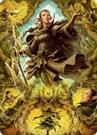 Nissa of Shadowed Boughs Art Card (6/81) (Gold-Stamped Signature)