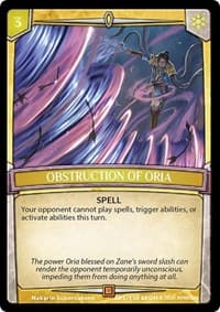 Obstruction of Oria