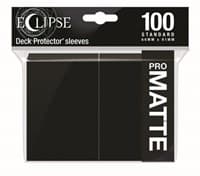 PRO-Matte Eclipse Standard Deck Protector Sleeves - Jet Black (100-Pack)