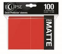 PRO-Matte Eclipse Standard Deck Protector Sleeves - Apple Red (100-Pack)