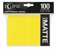 PRO-Matte Eclipse Standard Deck Protector Sleeves - Lemon Yellow (100-Pack)