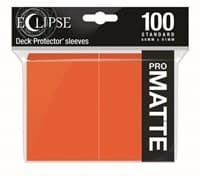 PRO-Matte Eclipse Standard Deck Protector Sleeves - Pumpkin Orange (100-Pack)