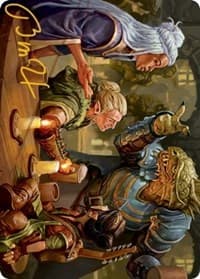 You Meet in a Tavern Art Card (Gold-Stamped Signature)
