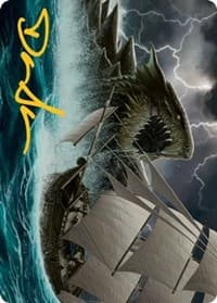 Dragon Turtle Art Card (Gold-Stamped Signature)