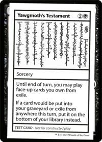 Yawgmoth's Testament (No PW Symbol)
