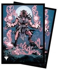 Innistrad: Midnight Hunt Storm-Charged Slasher (V4) Standard Deck Protector sleeves for Magic (100-Pack)