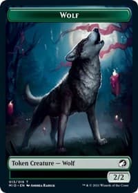 Wolf // Emblem - Teferi, Who Slows the Sunset Double-Sided Token