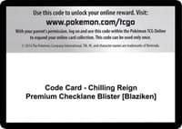 Code Card - Chilling Reign Premium Checklane Blister [Blaziken]