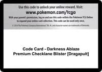Code Card - Darkness Ablaze Premium Checklane Blister [Grimmsnarl]