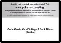 Code Card - Vivid Voltage 3 Pack Blister [Sobble]