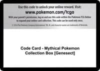 Code Card - Mythical Pokemon Collection Box [Genesect]