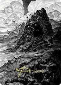 Mountain Art Card (Gold-Stamped Signature)