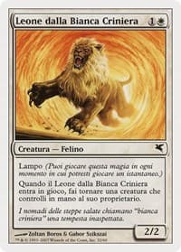 Whitemane Lion (Italian) - "Leone dalla Bianca Criniera"