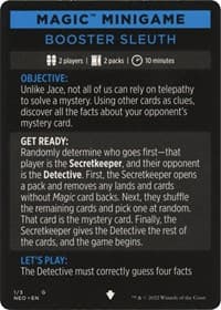 Magic Minigame: Booster Sleuth