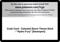 Code Card - Celestial Storm Theme Deck - "Hydro Fury" [Swampert]