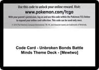 Code Card - Unbroken Bonds Battle Minds Theme Deck - [Mewtwo]