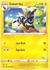 Zebstrika - 054/185 (#56 Pikachu Stamped)