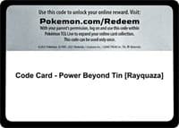 Code Card - Power Beyond Tin [Rayquaza]