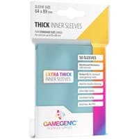 GameGenic Thick Inner Sleeves - Clear (50-Pack)