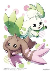 Digimon Card Game Official Sleeves - Digimon Terriermon and Lopmon Card Sleeves 2021 (60-Pack)