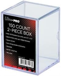 2-Piece 150 Count Clear Card Storage Box