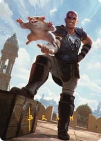 Minsc & Boo, Timeless Heroes Art Card (72/81) (Gold-Stamped Signature)