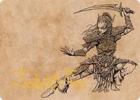 Lae'zel, Vlaakith's Champion Art Card (Gold-Stamped Signature)