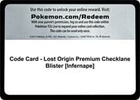 Code Card - Lost Origin Premium Checklane Blister [Infernape]