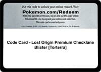Code Card - Lost Origin Premium Checklane Blister [Torterra]