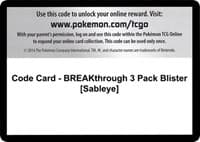Code Card - BREAKthrough 3 Pack Blister [Sableye]
