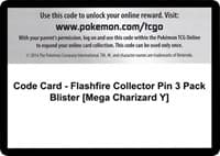 Code Card - Flashfire Collector Pin 3 Pack Blister [Mega Charizard Y]