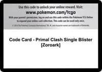 Code Card - Primal Clash Single Blister [Zoroark]
