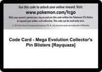 Code Card - Mega Evolution Collector's Pin Blisters [Rayquaza]