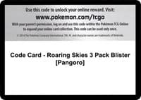 Code Card - Roaring Skies 3 Pack Blister [Pangoro]