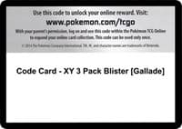 Code Card - XY 3 Pack Blister [Gallade]