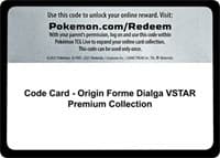 Code Card - Origin Forme Dialga VSTAR Premium Collection