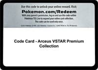 Code Card - Arceus VSTAR Premium Collection
