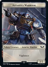Astartes Warrior (001) // Clue Double-Sided Token (Surge Foil)