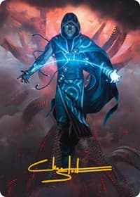 Jace, the Perfected Mind Art Card (15/81) (Gold-Stamped Signature)