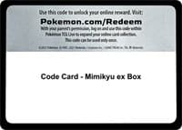 Code Card - Mimikyu ex Box