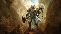 Aleksi Briclot Planeswalker Playmat for Magic: The Gathering (Kickstarter Exclusive) - Ajani Goldmane