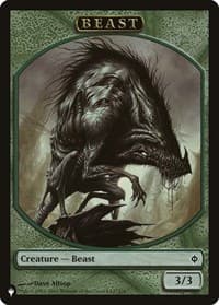 Beast // Emblem - Liliana, Defiant Necromancer Double-Sided Token