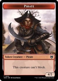 Pirate // Human Soldier Double-Sided Token