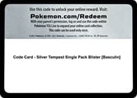 Code Card - Silver Tempest Single Pack Blister [Basculin]