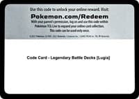 Code Card - Legendary Battle Decks [Lugia]