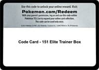 Code Card - 151 Elite Trainer Box
