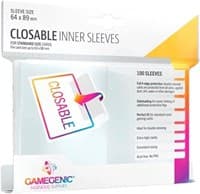 GameGenic Closable Inner Sleeves - Clear (100-Pack)