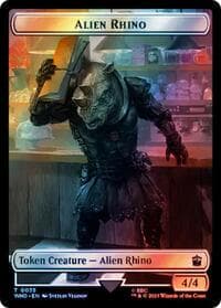 Alien Rhino // Treasure (0060) Double-Sided Token (Surge Foil)