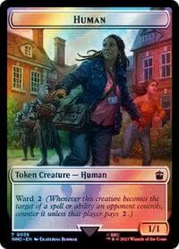 Human (0038) // Food (0059) Double-Sided Token (Surge Foil)