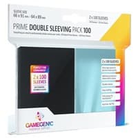 GameGenic Prime Double Sleeving Pack - Clear/Black (100-Pack)